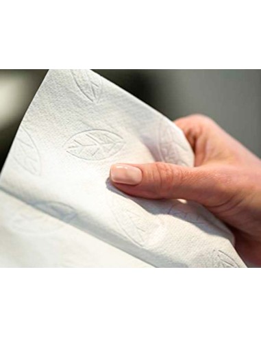 Toalla de papel engarzada 2 capas 21x33 cm paquete de 136 unidades para dispensador h2