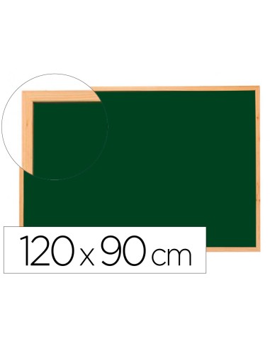 Pizarra verde q connect marco de madera 120x90 cm sin repisa