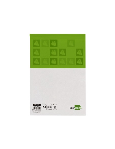Bloc notas liderpapel liso a4 80 hojas 60 g m2 perforado sin tapa
