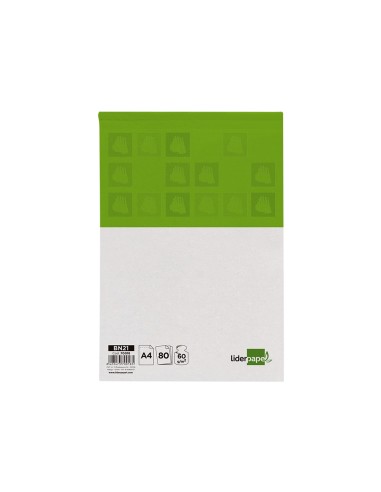 Bloc notas liderpapel cuadro 4 mm a4 80 hojas 60 g m2 perforado sin tapa