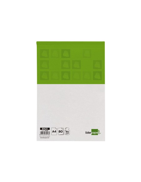 Bloc notas liderpapel cuadro 4 mm a4 80 hojas 60 g m2 perforado sin tapa Bloc notas liderpapel cuadro 4 mm a4 80 hojas 60 g m2 perforado sin tapa