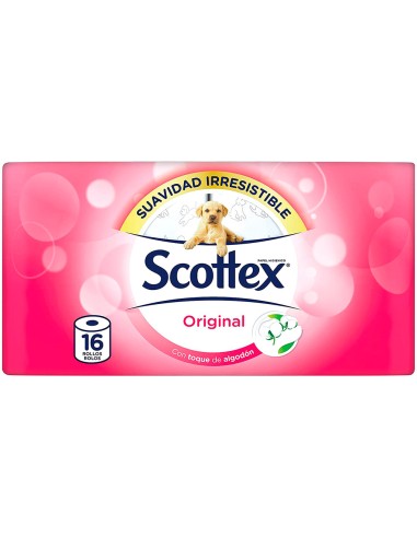 Papel higienico scottex 2 capa s original paquete 16 rollos