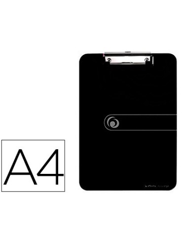 Portanotas herlitz con pinza din a4 poliestireno 25 mm negro