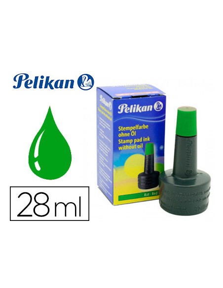 Tinta tampon pelikan verde bote 28 ml