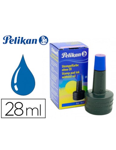 Tinta tampon pelikan azul bote 28 ml