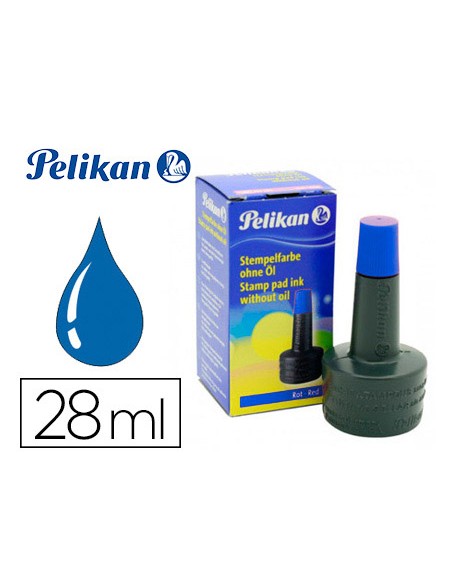 Tinta tampon pelikan azul bote 28 ml