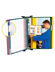 Clasificador de pared metal con 10 fundas tamano a3 colores surtidos