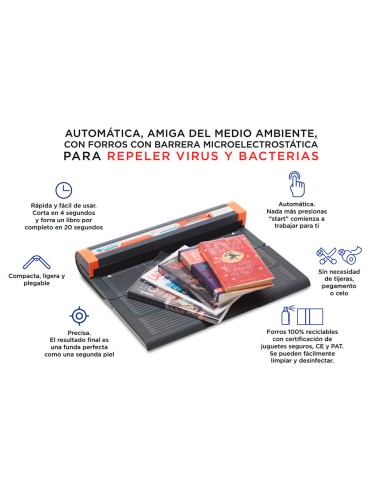 Maquina forradora de libros colibri e leonardo longintud maxima 500 mm