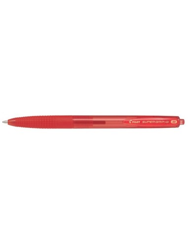 Boligrafo pilot super grip g rojo retractil sujecion de caucho tinta base de aceite