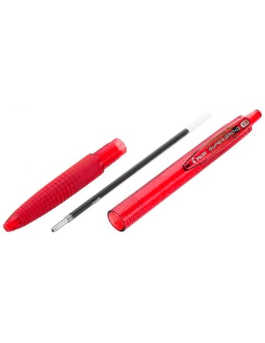 Boligrafo pilot super grip g rojo retractil sujecion de caucho tinta base de aceite