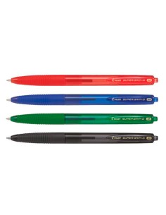 Boligrafo pilot super grip g azul retractil sujecion de caucho tinta base de aceite
