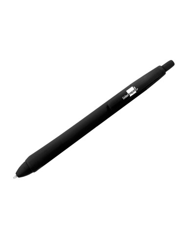 Boligrafo liderpapel gummy touch retractil 10 mm tinta negra