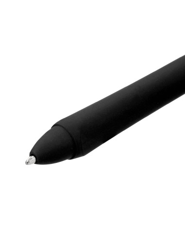 Boligrafo liderpapel gummy touch retractil 10 mm tinta negra
