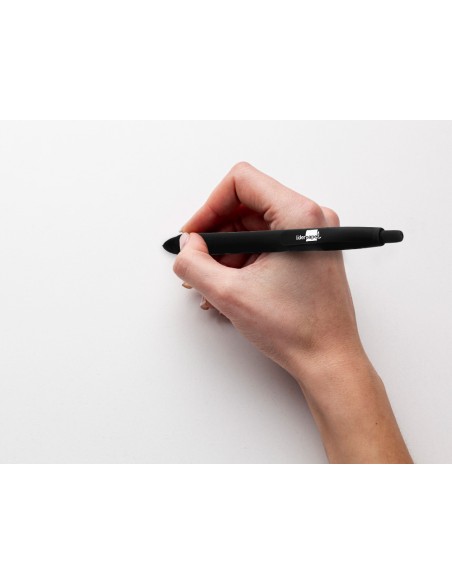Boligrafo liderpapel gummy touch retractil 10 mm tinta negra