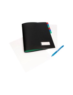 Carpeta liderpapel clasificadora polipropileno din a4 negra portafirmas 12 departamentos