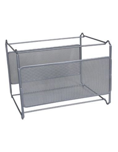 Soporte para carpetas colgante q connect kf00832 rejilla plata metalico 335x285x250 mm para carpetas din a4