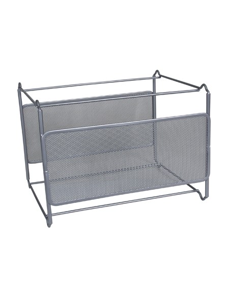 Soporte para carpetas colgante q connect kf00832 rejilla plata metalico 335x285x250 mm para carpetas din a4 Soporte para carpetas colgante q connect kf00832 rejilla plata metalico 335x285x250 mm para carpetas din a4