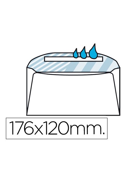 Sobre liderpapel n7 blanco comercial normalizado 120x176mm engomado caja de 500 unidades