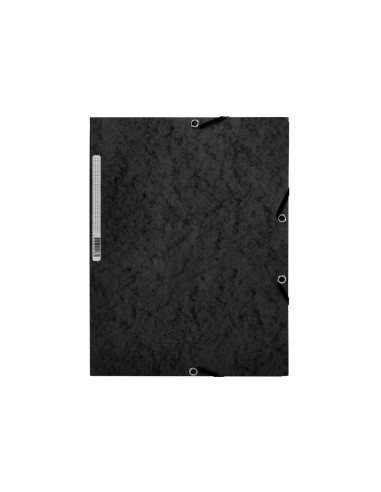 Carpeta q connect gomas kf02169 carton simil prespan solapas 320x243 mm negra