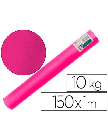 Papel kraft verjurado liderpapel fucsia ancho 1 mt longitud 150 mt gramaje 65 gr peso 10 kg