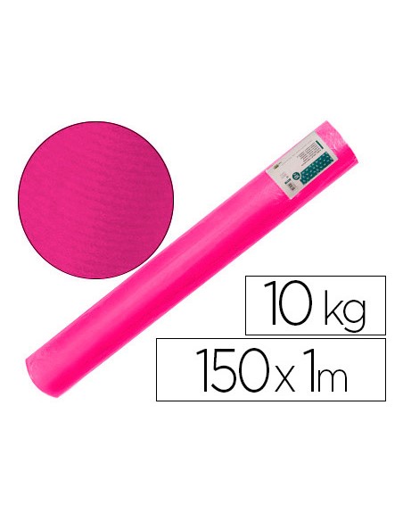 Papel kraft verjurado liderpapel fucsia ancho 1 mt longitud 150 mt gramaje 65 gr peso 10 kg