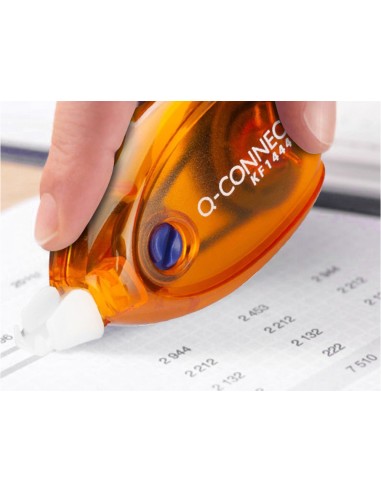 Corrector q connect cinta blanco 5 mm x 6 mt blister 2 unidades azul y naranja