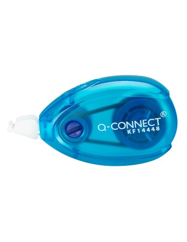 Corrector q connect cinta blanco 5 mm x 6 mt blister 2 unidades azul y naranja