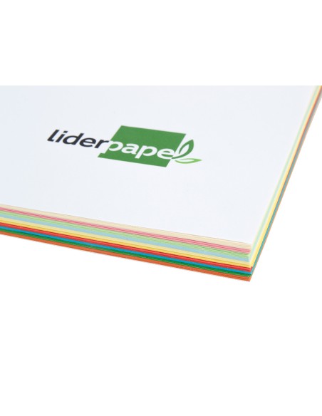 Papel color liderpapel a3 80gr 10 colores surtidos paquete 100 hojas