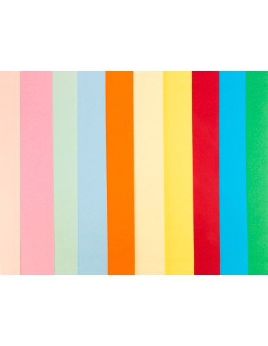 Cartulina liderpapel a3 180g m2 10 colores surtidos paquete 100 hojas