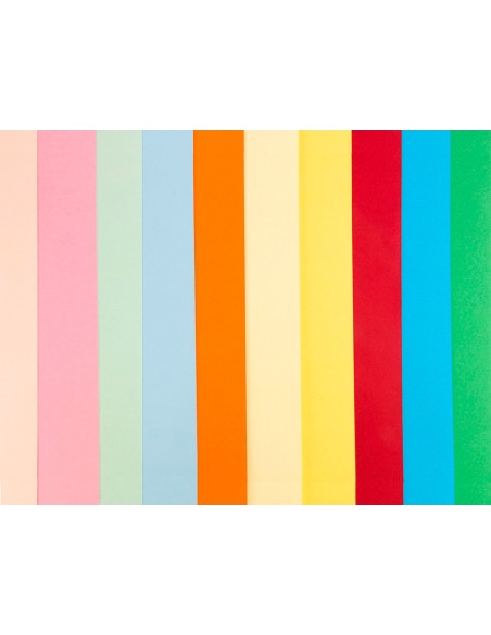 Cartulina liderpapel a3 180g m2 10 colores surtidos paquete 100 hojas