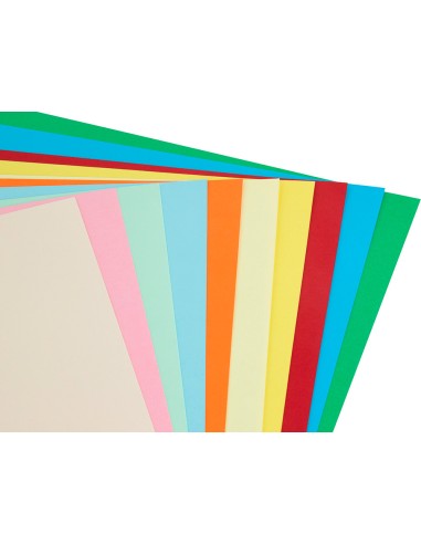 Cartulina liderpapel a3 180g m2 10 colores surtidos paquete 100 hojas