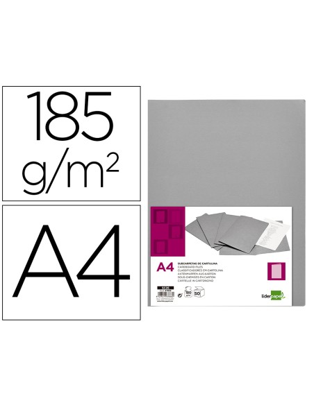 Subcarpeta liderpapel a4 gris 180g m2