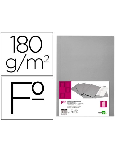 Subcarpeta liderpapel folio gris 180g m2