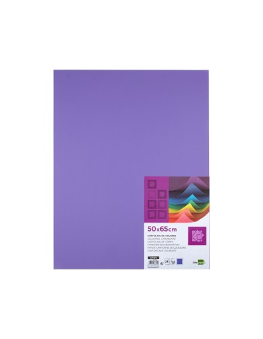 Cartulina liderpapel 50x65 cm 180 gr purpura paquete de 25 hojas