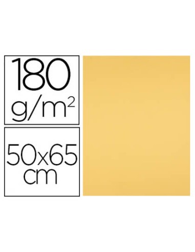 Cartulina liderpapel 50x65 cm 180 gr oro paquete de 25 hojas