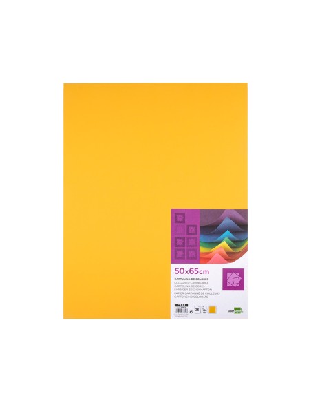 Cartulina liderpapel 50x65 cm 180 gr oro viejo paquete de 25 hojas