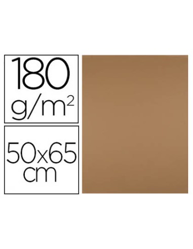 Cartulina liderpapel 50x65 cm 180 gr marron escolar paquete de 25 hojas