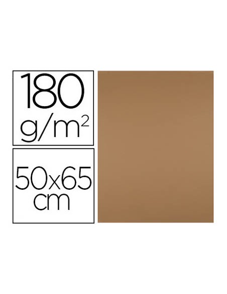 Cartulina liderpapel 50x65 cm 180 gr marron escolar paquete de 25 hojas