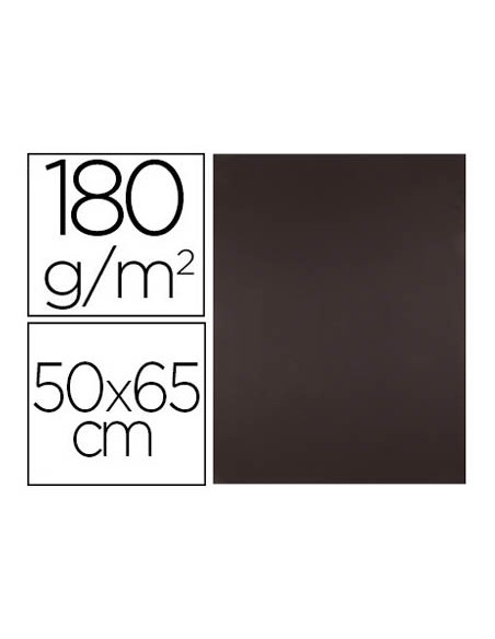 Cartulina liderpapel 50x65 cm 180 gr marron paquete de 25 hojas