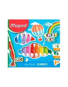 Rotulador maped color peps early age jumbo caja de 24 colores