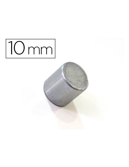Iman extrafuerte bi office sujecion ideal para pizarras magneticas 10 mm plateados blister de 2 unidades