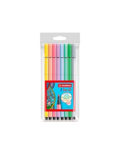 Rotulador stabilo acuarelable pen 68 estuche de 8 colores surtidos pastel