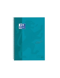 Cuaderno espiral oxford ebook 1 tapa extradura din a4 80 h cuadricula 5 mm aqua intenso touch