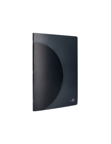 Libreta liderpapel 360 tapa de plastico a5 48 hojas 90g m2 5mm con doble margen tapa negra