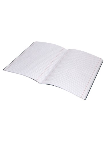 Libreta liderpapel 360 tapa de plastico a5 48 hojas 90g m2 5mm con doble margen tapa negra