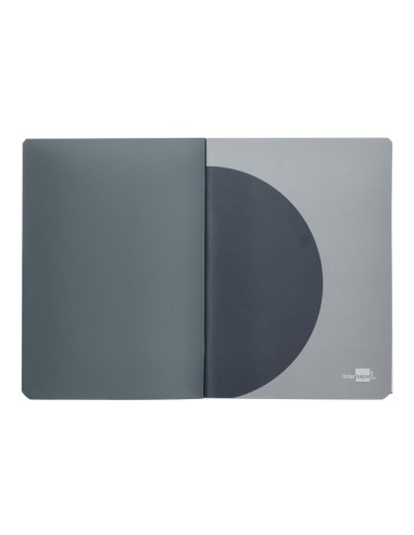 Libreta liderpapel 360 tapa de plastico a4 48 hojas 90g m2 5mm con doble margen tapa negra