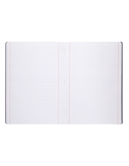 Libreta liderpapel 360 tapa de plastico a4 48 hojas 90g m2 5mm con doble margen tapa negra