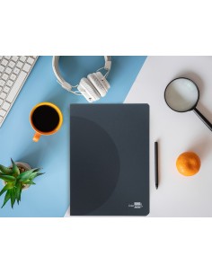 Libreta liderpapel 360 tapa de plastico a4 48 hojas 90g m2 5mm con doble margen tapa negra