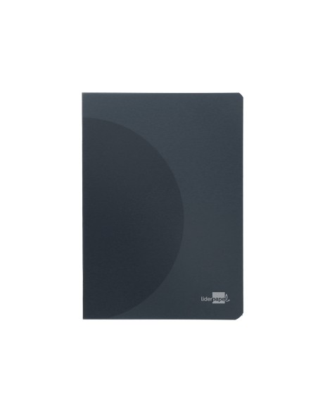 Libreta liderpapel 360 tapa de plastico a5 48 hojas 90g m2 horizontal con doble margen tapa negra