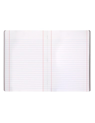 Libreta liderpapel 360 tapa de plastico a5 48 hojas 90g m2 horizontal con doble margen tapa negra